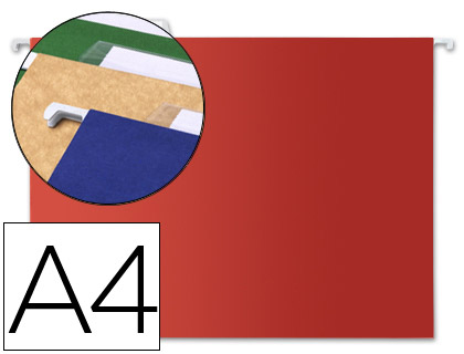 CAPAS DE SUSPENSAO LIDERPAPEL DIN A4 KRAFT VERMELHO