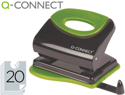FURADOR Q-CONNECT METALICO CAPACIDADE PARA 20 FOLHAS