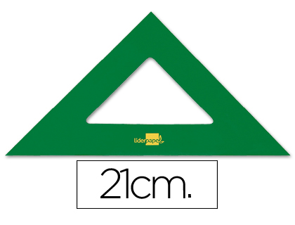ESQUADRO LIDERPAPEL 21 CM PLASTICO VERDE