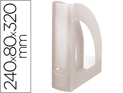 PORTA REVISTAS PLASTICO Q-CONNECT TRANSPARENTE