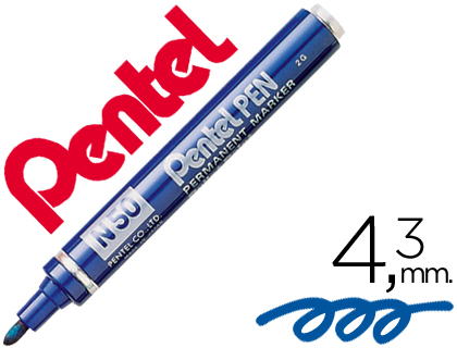 MARCADOR PENTEL N50 PERMANENTE AZUL 4,3 MM