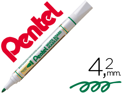MARCADOR PENTEL MW85 QUADROS BRANCOS 4,2 MM VERDE