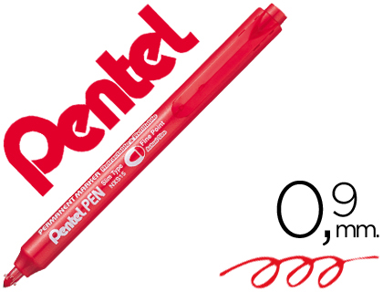 MARCADOR PENTEL NXS15 PERMANENTE RETRATIL 4,5 MM VERMELHO