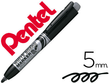 MARCADOR PENTEL MWX5M QUADROS BR RETRATIL 5 MM PRETO