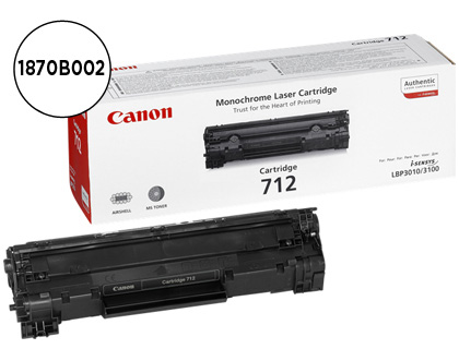 TONER CANON CRG712 PRETO LASER LBP3010/3100