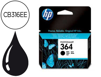 TINTEIRO HP 364 PRETO PHOTOSMART PREMIUM - C309A / SERIES C5300 / C6300 / B8500 / D5400 -250PAG