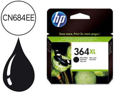 TINTEIRO HP 364 XL PRETO PHOTOSMART PREMIUM - C309A / SERIES C5300 / C6300 / B8500 / D5400 550 PAG