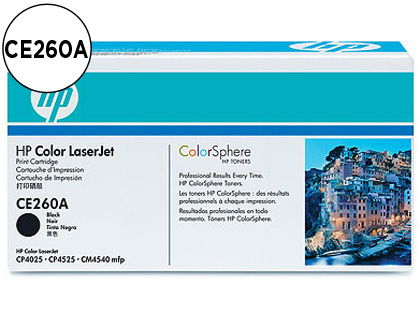 TONER HP COR LASERJET CP4025/CP4525 -CE260A- PRETO 8.500 PAGS
