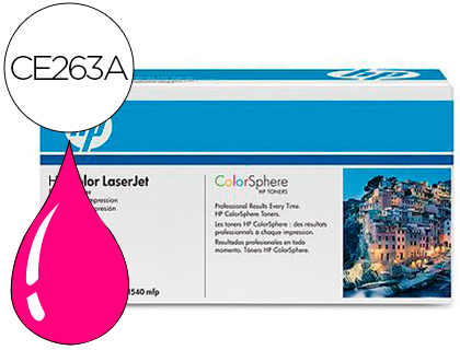 TONER HP COR LASERJET CP4025/CP4525 -CE263A- MAGENTA 11.000 PAGS