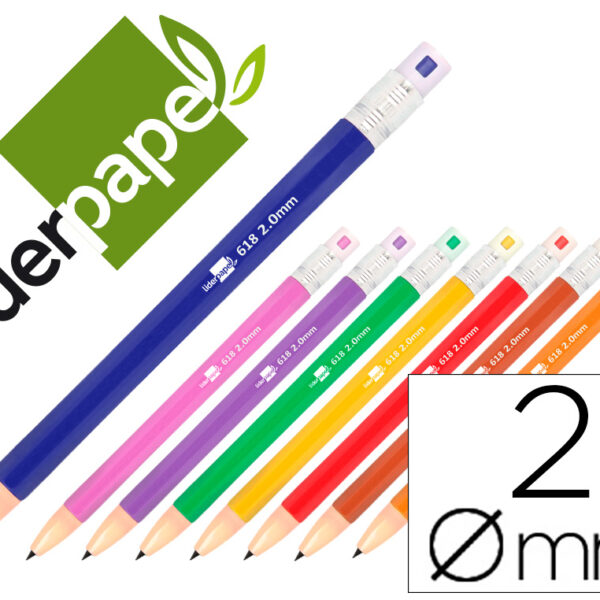 LAPISEIRA LIDERPAPEL RETRATIL 2MM CORES SORTIDAS