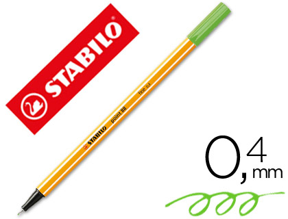 MARCADOR STABILO PONTA DE FIBRA POINT 88 VERDE HIELO 0,4 MM