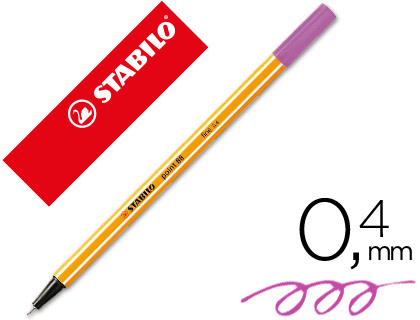 MARCADOR STABILO PONTA DE FIBRA POINT 88 LILAS CLARO 0.4 MM