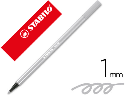 MARCADOR STABILO AGUARELAVEL PEN 68 CINZA AZULADO PALIDO 1 MM