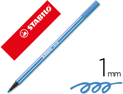MARCADOR STABILO AGUARELAVEL PEN 68 AZUL ESCURO 1 MM