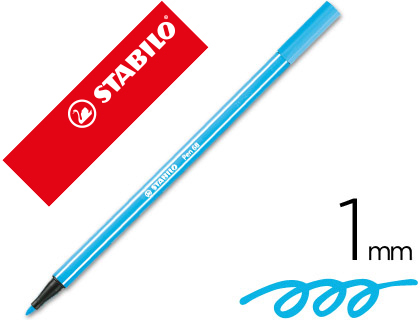 MARCADOR STABILO AGUARELAVEL PEN 68 AZUL CELESTE 1 MM