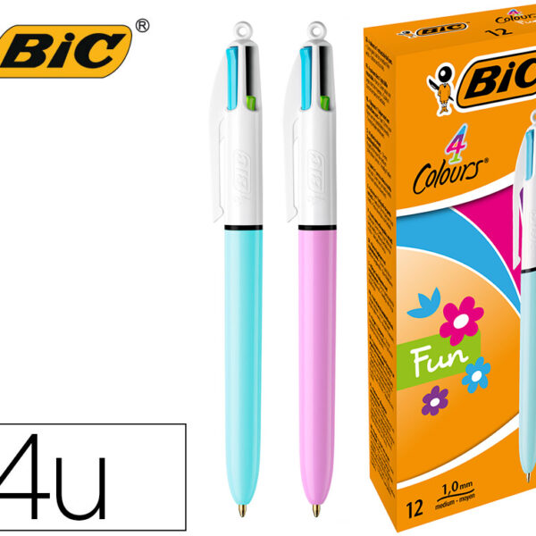 ESFEROGRAFICA BIC QUATRO CORES PASTEL EDICAO LIMITADA