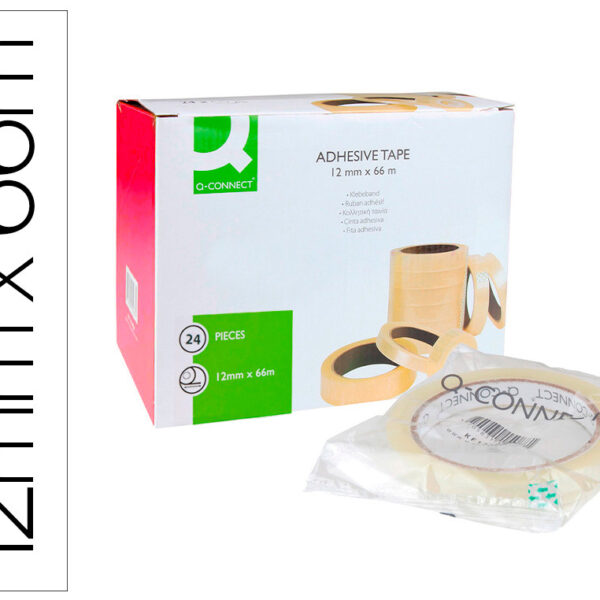 FITA ADESIVA Q-CONNECT 66 MT X 12 MM ENCELOFANADA
