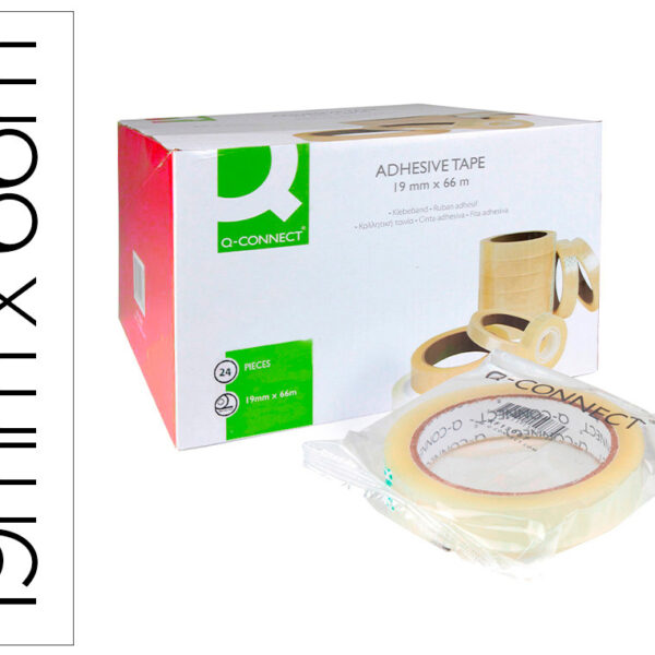 FITA ADESIVA Q-CONNECT 66 MT X 19 MM ENCELOFANADA