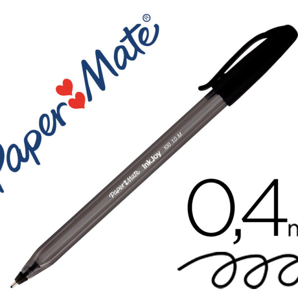 ESFEROGRAFICA PAPER MATE INKJOY 100 PONTA MEDIA TRAZO 1 MM PRETO