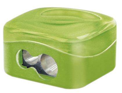 APARA LAPIS M+R METALICO 2 USOS COM DEPOSITO CORES SORTIDAS