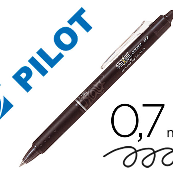 ESFEROGRAFICA PILOT FRIXION CLICKER APAGAVEL 0,7 MM COR PRETO