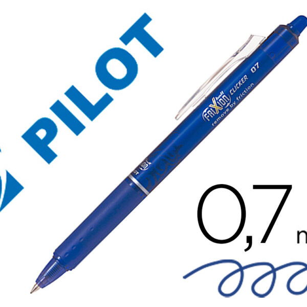 ESFEROGRAFICA PILOT FRIXION CLICKER APAGAVEL 0,7 MM COR AZUL