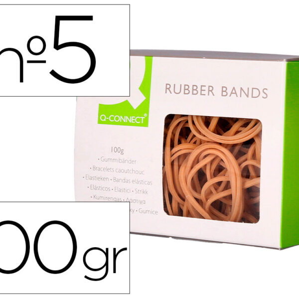 ELASTICOS Q-CONNECT 100 GR NUMERO 5
