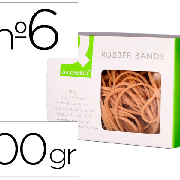ELASTICOS Q-CONNECT 100 GR NUMERO 6