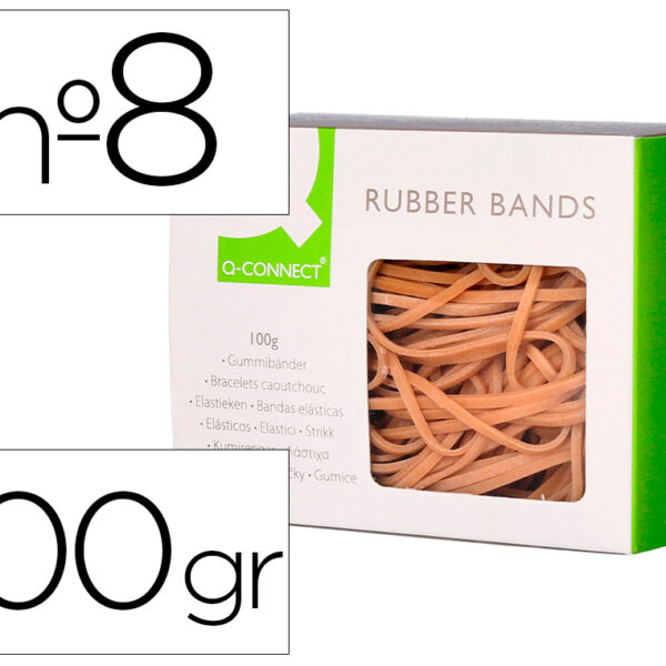 ELASTICOS Q-CONNECT 100 GR NUMERO 8
