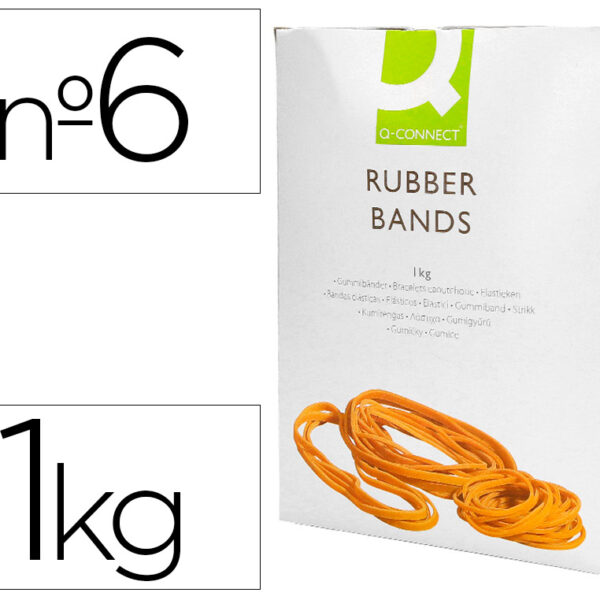 ELASTICOS Q-CONNECT 1000 GR NUMERO 6