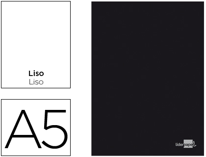 CADERNO AGRAFADO LIDERPAPEL CAPA PRETA DIN A5 80 F LISO 60GR