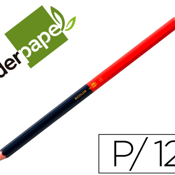 LAPIS BICOLOR LIDERPAPEL VERMELHO-AZUL C/ DE 12 LAPIS