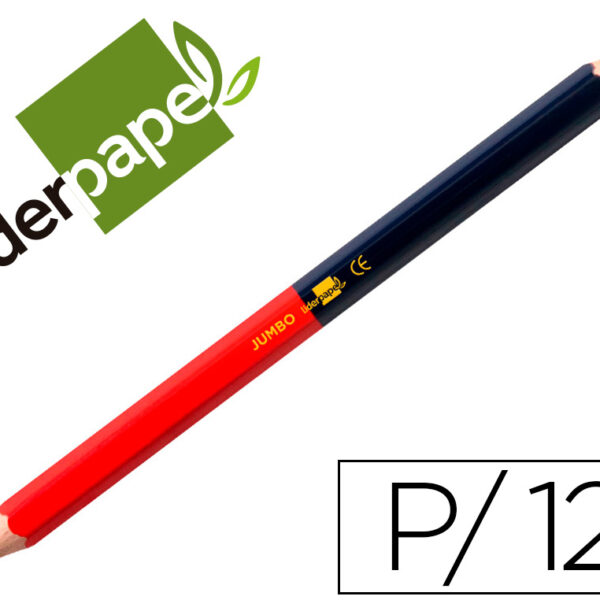 LAPIS DE CORES LIDERPAPEL BICOLOR JUMBO
