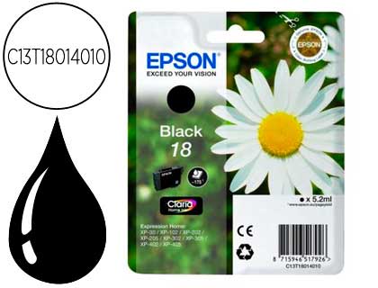 TINTEIRO EPSON T1801 PRETO EXPRESSION HOME XP-102 XP-205 XP-305 XP-405 CAPACIIDAD 175 PAG