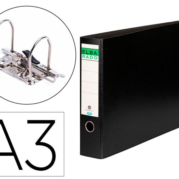 PASTA DE ARQUIVO DE ALAVANCA ELBA DIN A3 AO BAIXO LOMBADA 80 MM 320X480 MM