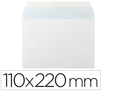 ENVELOPE LIDERPAPEL N.3 BRANCO DIN AMERICANO JANELA DIREITA 110X220 MM TIRA DE SILICONE EMBALAGEM DE 25 UNIDADES