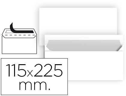 ENVELOPE LIDERPAPEL N.5 AMERICANO BRANCO 115X225 MM TIRA DE SILICONE PACK DE 25 UNIDADES