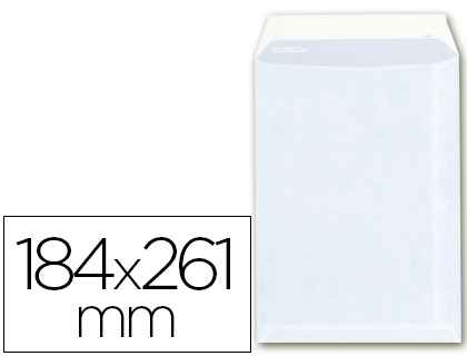 ENVELOPE AB-26 BOLSA QUARTO PROLONGADO BRANCO 184X261 MM TIRA DE SILICONE PACK DE 250 UNIDADES