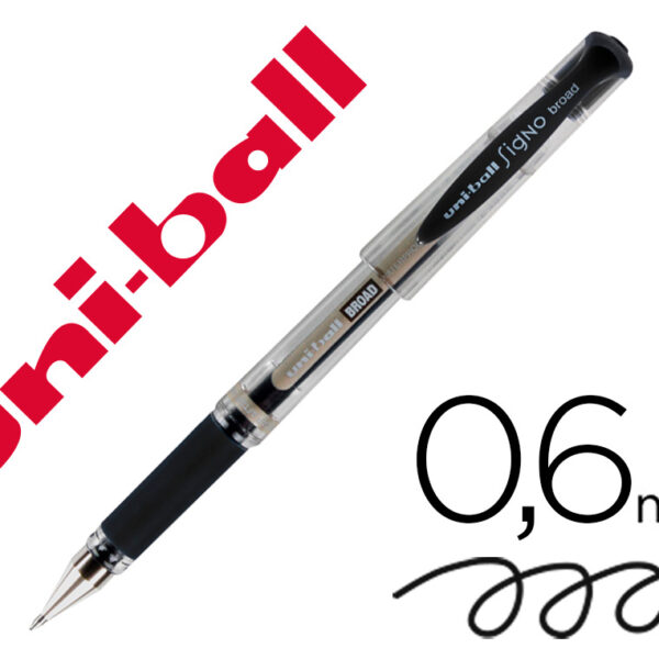 ESFEROGRAFICA UNI-BALL UM-153 SIGNO BROAD PRETO 1 MM TINTA GEL