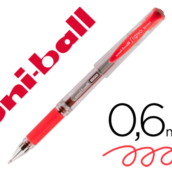 ESFEROGRAFICA UNI-BALL UM-153 SIGNO BROAD VERMELHO 1 MM TINTA GEL
