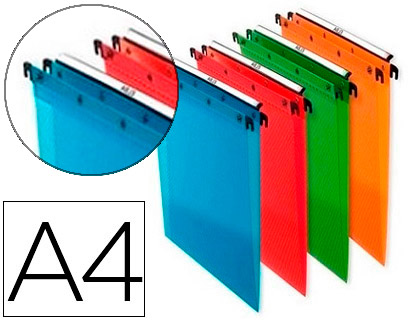 CAPAS DE SUSPENSAO ELBA DIN A4 POLIPROPILENO PACK DE 10 UNIDADES CORES SORTIDAS  - QT.1