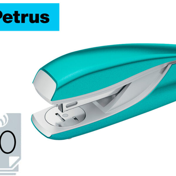 AGRAFADOR PETRUS MOD 635 PETRUS WOW TURQUESA METALIZADO CAPACIDADE 30 FOLHAS