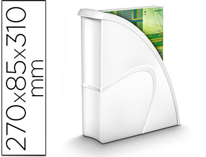 PORTA REVISTAS CEP PLASTICO USO VERTICAL / HORIZONTAL BRANCO 85X270X310 MM