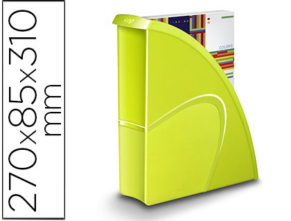 PORTA REVISTAS CEP PLASTICO USO VERTICAL / HORIZONTAL VERDE 85X270X310 MM