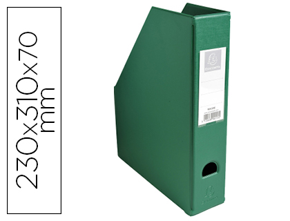 PORTA REVISTAS EXACOMPTA PVC LOMBADA 70MM COR VERDE 230X310X70 MM