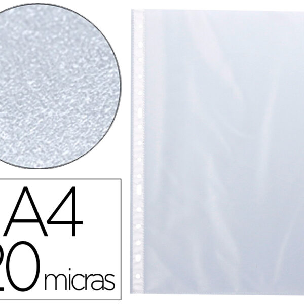 BOLSA CATALOGO/MICA Q-CONNECT DIN A4 120 MICRONS MARTELADA CAIXA DE 100 UNIDADES