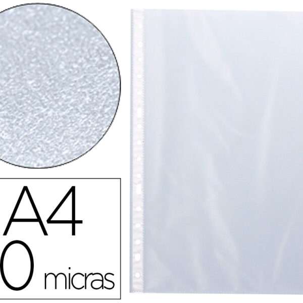 BOLSA CATALOGO/MICA Q-CONNECT DIN A4 80 MICRONS MARTELADA CAIXA DE 100 UNIDADES