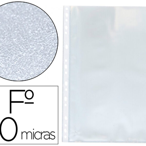 BOLSA CATALOGO/MICA Q-CONNECT FOLIO 80 MICRONS MARTELADA CAIXA DE 100 UNIDADES