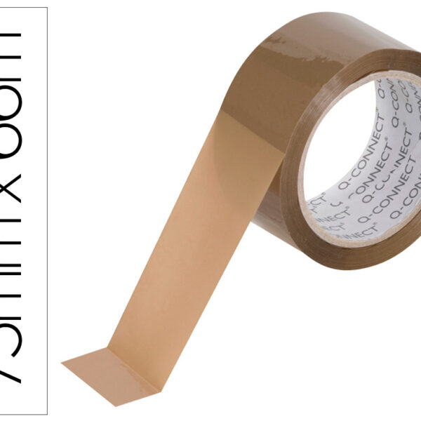 FITA ADESIVA Q-CONNECT POLIPROPILENO HAVANA 66 MT X 75 MM