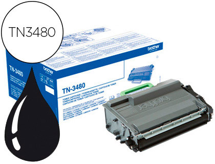 TONER BROTHER TN-3480 DCP-L5500DN / DCP-L6600DW / HL-L5000D / MFC-L5700 ALTA CAPACIDADE PRETO 8000 PAG
